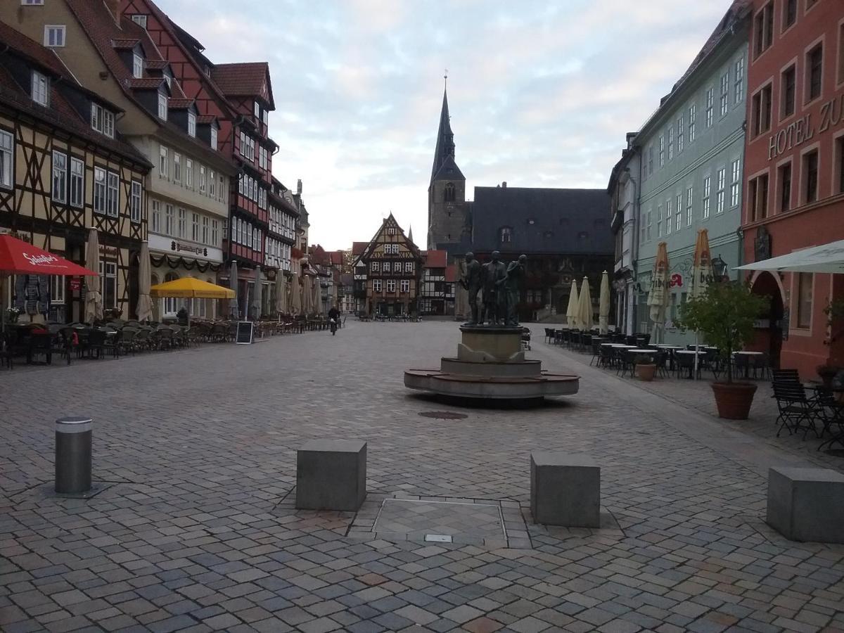 Usis_Ferienwohnung Im Harz เควดลินบวร์ก ภายนอก รูปภาพ