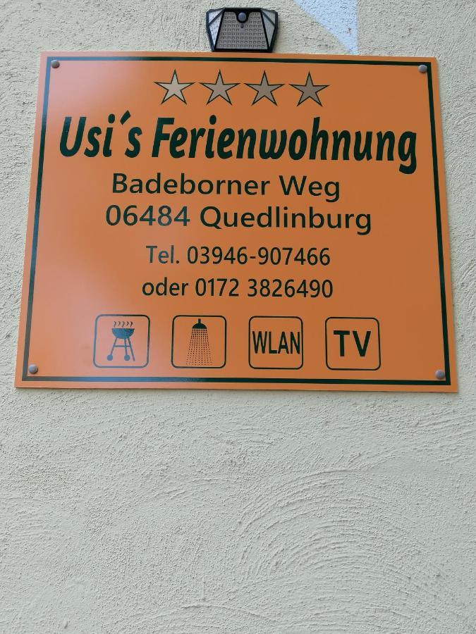Usis_Ferienwohnung Im Harz เควดลินบวร์ก ภายนอก รูปภาพ